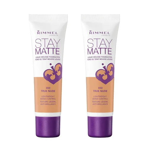 Miniatura 8 de Rimmel London Stay Matte Liquid Mousse - 305 Buff - Base, ligera, control del brillo, sin aceite, 1 oz