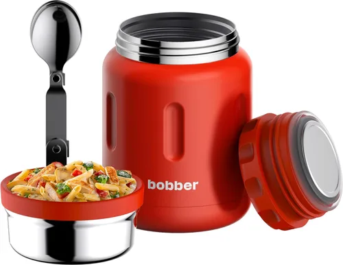 Miniatura 17 de BOBBER Tarro de alimentos aislado de acero inoxidable de 16 oz con boca extra ancha, cuchara y tazón integrados, mantiene el calor durante 10 horas