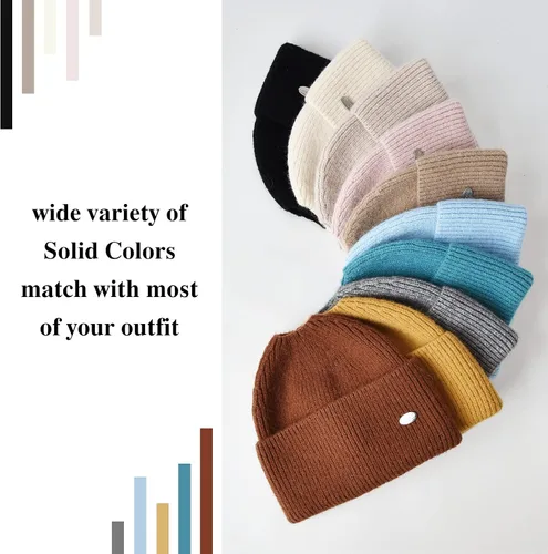 Miniatura 6 de Somaler Gorro para mujer de cola de caballo con agujero de cola de caballo caliente de punto de invierno Beanie Beanie Beanie Bun
