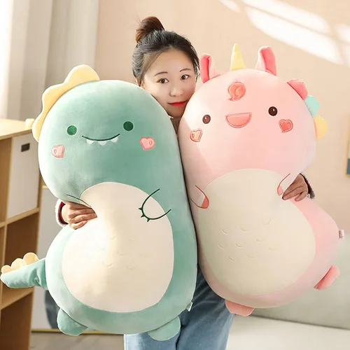 Miniatura 5 de Kekeso Almohada de dinosaurio de felpa para abrazar, lindo peluche de juguete de animal de felpa suave, peluche de dibujos animados para dormir