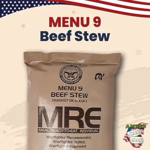 Miniatura 3 de MREs (Comidas listas para comer) genuino excedente militar de Estados Unidos sabores variados