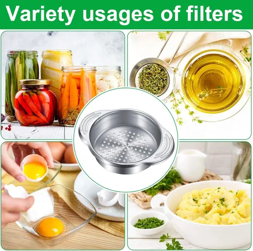 Miniatura 6 de Patelai Colador de latas de atún de acero inoxidable, tamiz de alimentos, tapa de prensa de metal, colador de enlatado, filtro de atún para frijoles