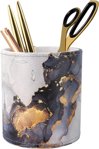 Miniatura 13 de Soporte para bolígrafos para mujeres y niñas, taza de lápices, decoración de escritorio rosa, soporte para brochas de maquillaje, soporte grande