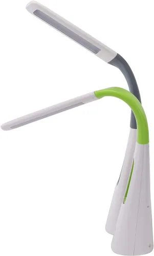 Miniatura 7 de PureOptics LED VLED1603LM - Lámpara de escritorio con ventilador sin aspas, regulable, cuello ajustable, color verde lima