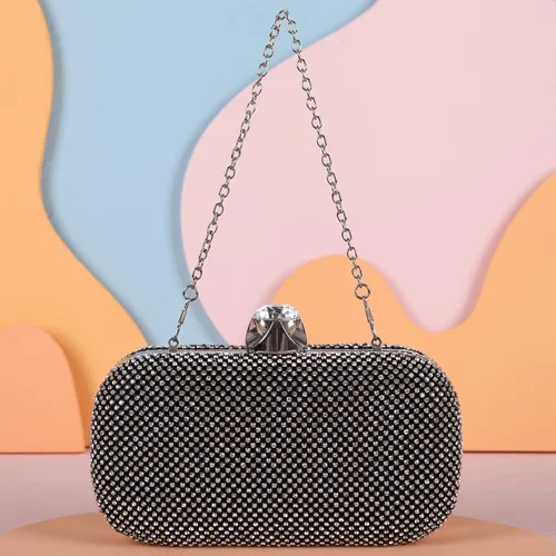 Miniatura 6 de Fawziya - Bolsas de embrague para mujer, diseño de diamante grande