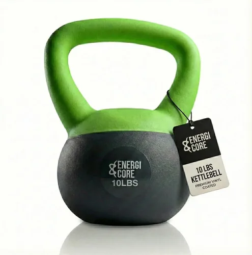 Miniatura 11 de ENERGI CORE Pesa rusa - Peso relleno de arena para entrenamientos de gimnasio en casa y entrenamiento de fuerza, campana de ejercicio portátil