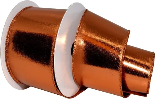 Miniatura 12 de Morex Ribbon alámbrico Lamé cinta, 2 – 1/2" X 10 yd, color dorado