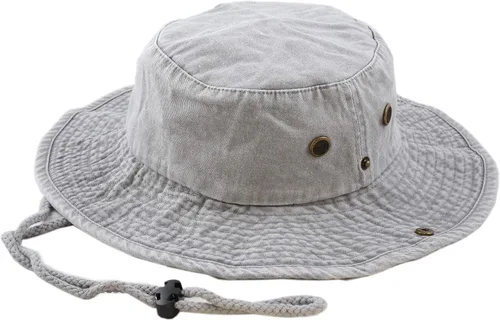 Miniatura 19 de The Hat Depot - Sombrero de safari, de algodón lavado a la piedra, de ala ancha, plegable, doble cara y sombrero de pesca 2. Algodón - Oliva