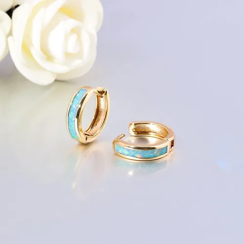 Miniatura 73 de CiNily Aretes Huggie de ópalo con bisagras, chapados en oro, hipoalergénicos, pequeños aretes de aro para mujeres, adolescentes, niñas, hombres