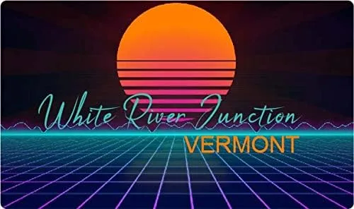 White River Junction Vermont - Imán de nevera (4 x 2.25 pulgadas), diseño retro de neón