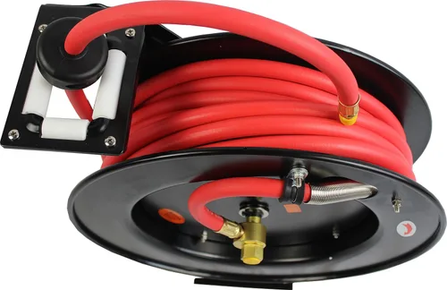 Miniatura 6 de CRAFTSMAN Compresor de aire, 20 galones, 1.8 HP, herramientas de aire sin aceite, rojo y MaxWorks 80720 carrete retráctil de rebobinado automático