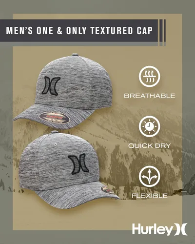 Miniatura 37 de Hurley Gorras para hombre - One & Only Flexfit Textures Cap - Sombreros ajustados para hombre, S-XL