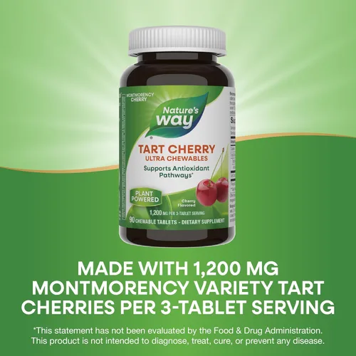 Miniatura 4 de Nature's Way Cereza agria ultra masticable, 1,200 mg por porción