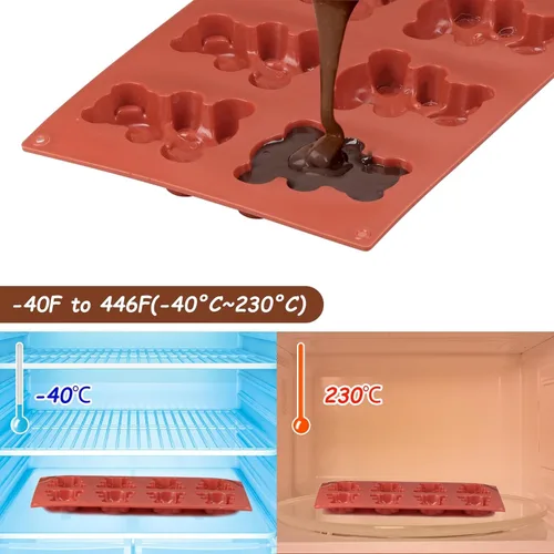 Miniatura 6 de FantasyDay Molde de silicona prémium para hornear galletas de oso amoroso para tu pastel de cumpleaños, jabón, pan, chocolate, magdalenas, brownie