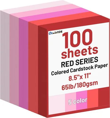 Miniatura 13 de Oleitodh Juego de 309 cartulina de colores a granel, juego de papel de cartulina de 8.5 x 11 pulgadas, 20 colores surtidos, papel de construcción