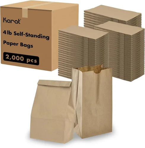 Miniatura 13 de Karat 2lb Paper Lunch Bags - Kraft, 2,000 Count - Versatile Paper Bags for Small Business, Snacks, Popcorns or Party Favor - Sturdy, Self-Standing