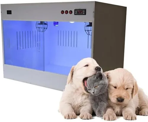 Miniatura 7 de Incubadora de mascotas grande para perros, caja de incubadora de mascotas grande con calefacción, proporciona un ambiente de vida limpio, cálido