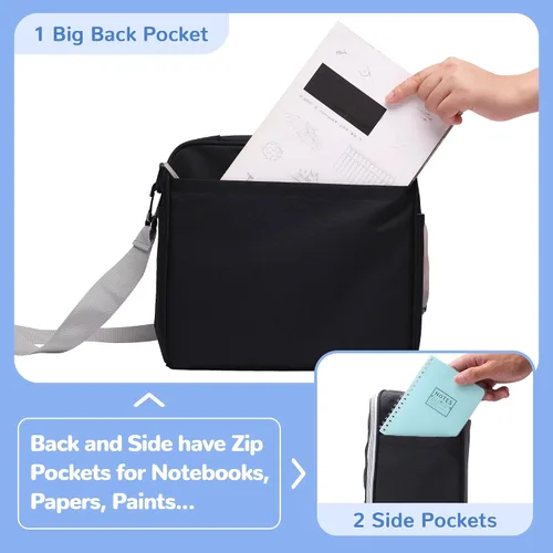 Miniatura 5 de Togood - Mochila ultra grande para guardar rotuladores, bolsa de hombro para bolígrafos. Capacidad para hasta 300 bolígrafos