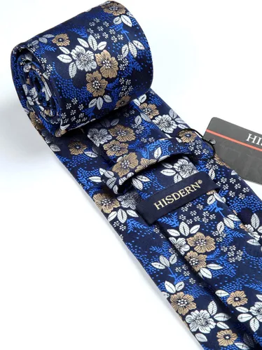 Miniatura 65 de Corbatas florales tejidas clásicas para hombre, corbata cuadrada de bolsillo, corbatas formales para hombres, boda con pañuelo