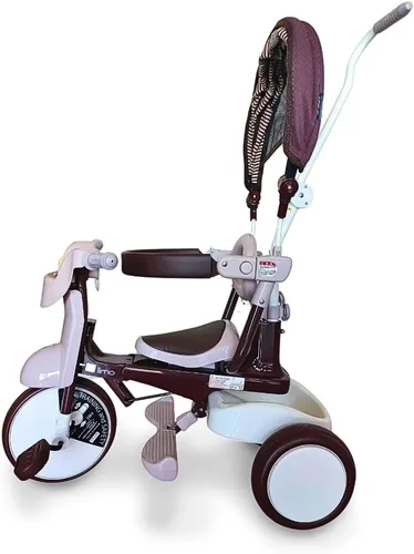 Miniatura 3 de iimo Triciclo plegable 3 en 1 – Triciclos premium para niños de 1 a 3 años – Bicicleta infantil de diseño japonés con mango de empuje, triciclo