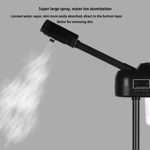 Miniatura 5 de Vaporizador facial LCD profesional para piel limpia, uso en el cuidado de la piel en el hogar, salón de belleza, spa con niebla caliente, función