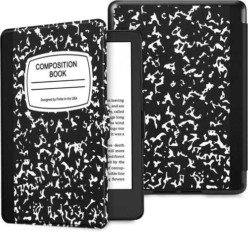 Miniatura 15 de Fintie Slimshell - Funda para Kindle de 6 pulgadas (11ª generación, versión 2024/2022), funda ligera de piel sintética con apagado y encendido Negro