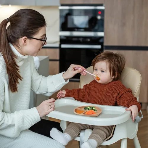 Miniatura 3 de Eascrozn Platos para niños pequeños, 3 unidades, placas de succión divididas para bebé, 100% silicona de grado alimenticio, antideslizantes
