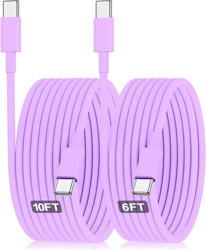 Miniatura 9 de Hzevn Cable de carga USB C de 60 W para MacBook Pro/Air y iPhone 16/15 Pro Max, certificado MFi 20V/3A, cable de carga súper rápido de 6 pies + 10