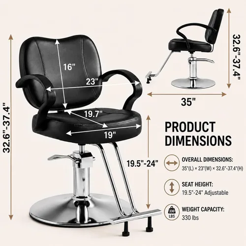 Miniatura 2 de Artist Hand Salón de peluquería preside la silla hidráulica del pelo para el equipo del estilista
