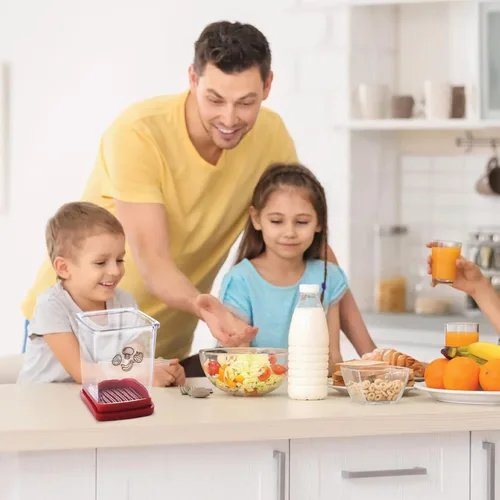 Miniatura 7 de Cortador y picador de frutas - Cortador de tazas para fresa, uva, plátano, champiñones, utensilios de cocina para frutas y verduras, herramienta