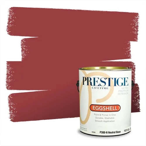 Miniatura 277 de Prestige Paints Pintura exterior e imprimación en uno, 1 galón, plano, coincidencia comparable de Valspar* Amber Rose*
