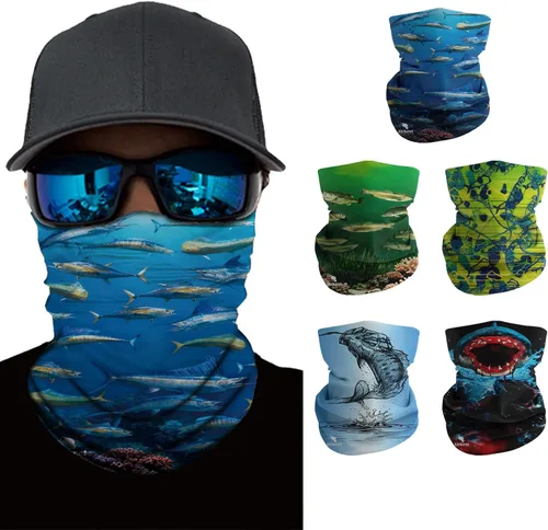 Miniatura 20 de Máscara facial para hombres y mujeres, protección solar UPF 30+, transpirable, bandana para motocicleta, senderismo, pesca