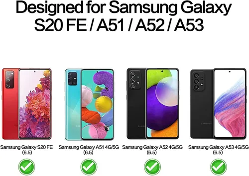 Miniatura 2 de [Paquete de 2] Protector de pantalla de privacidad de vidrio templado para Samsung Galaxy A53/A52/A51/S20 FE, película protectora antiespía 9H