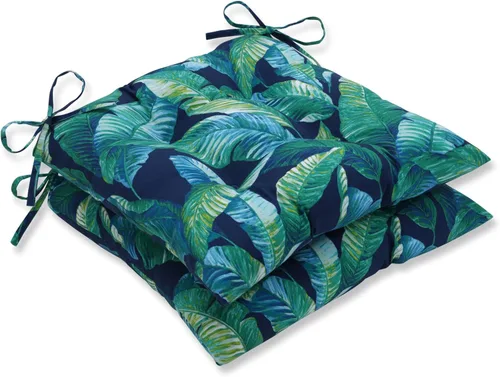 Miniatura 9 de Pillow Perfect Tropic - Cojín para asiento de silla de interior/exterior con lazos, acolchonado, resistente a la intemperie y a la decoloración
