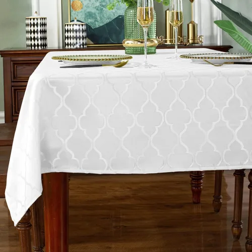 Miniatura 14 de SASTYBALE Servilletas de tela jacquard de 20 x 20 pulgadas, patrón de flores, 4 piezas, sólidas, lavables, cómodas para restaurantes, cenas