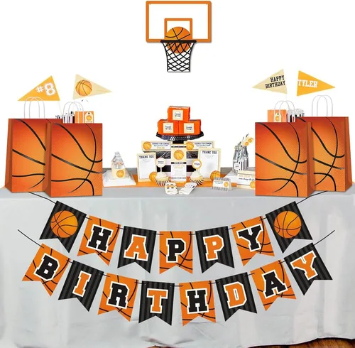 Miniatura 3 de YE 16 bolsas de regalo de baloncesto para fiestas, bolsas de regalo de baloncesto, bolsas de regalo de baloncesto, fiestas temáticas de baloncesto