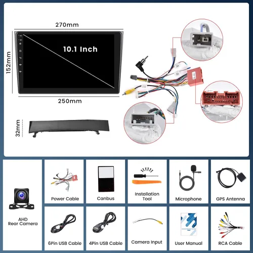 Miniatura 7 de [2+64G] Android 15 Estéreo de coche para Mazda CX-9 2007-2015 con CarPlay inalámbrico y Android Auto, pantalla táctil IPS de 10.1 pulgadas