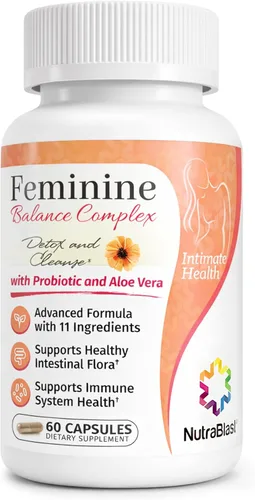 Miniatura 9 de NutraBlast Supositorios vaginales de ácido bórico de 600 mg (30 unidades) con complejo de equilibrio femenino (60 cápsulas) Desintoxicación