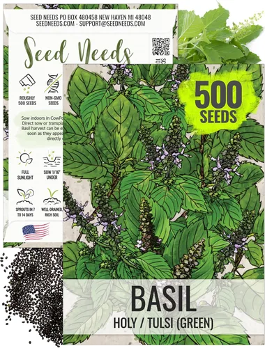Miniatura 19 de Seed Needs Semillas de albahaca para plantar hierbas de albahaca tailandesa, sin OMG y semillas de hierbas sin tratar para cultivar un jardín