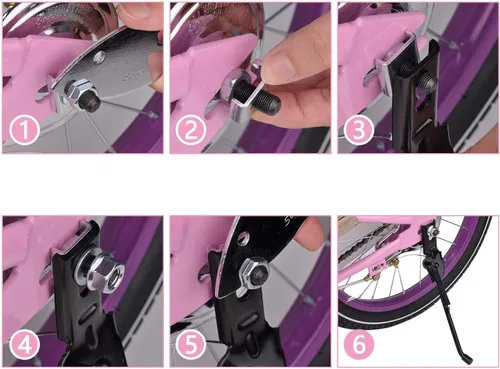 Miniatura 5 de SEISSO Soporte plegable de aleación de aluminio para bicicleta de 12-18 pulgadas, bicicleta de montaña, bicicleta de carretera - negro