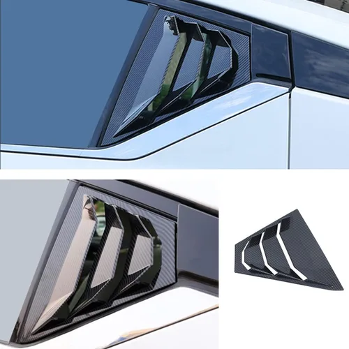 Miniatura 7 de MICROCK Persianas triangulares de vidrio para ventana lateral trasera, estilo carreras, para Nissan Altima 2019, 2020, 2021, 2022, 2023, 2024, fibra