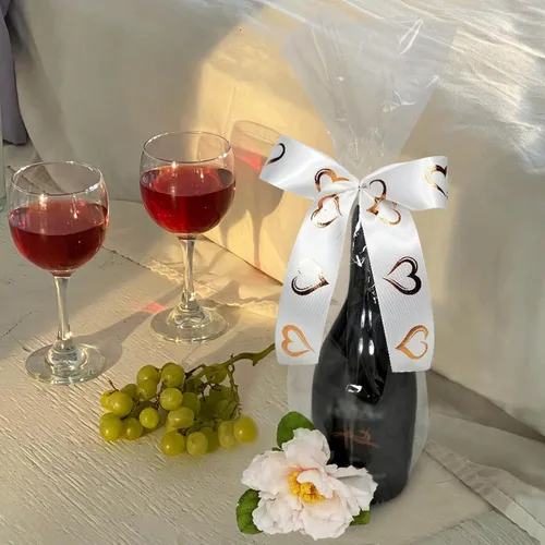 Miniatura 6 de Morepack Bolsas de regalo transparentes para botellas de vino, 100 bolsas de celofán de fondo plano de 8 x 16 pulgadas + 4 pulgadas