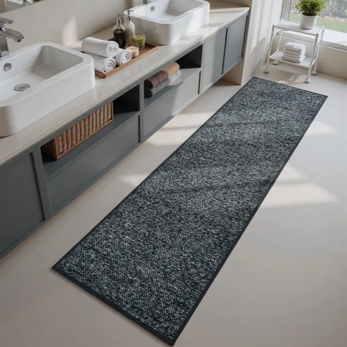Miniatura 15 de PADOOR Tapetes de baño finos, trenzados para baño, tapetes de baño con parte trasera de goma antideslizante, lavables a máquina y de secado rápido