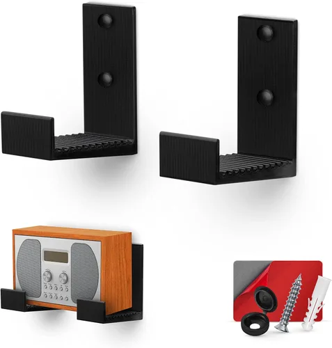 Miniatura 10 de Soporte de pared para caja de cables de 2.5 pulgadas, adhesivo y atornillado, para enrutadores, portátiles, módem, WiFi de malla, Apple TV