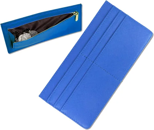 Miniatura 7 de Cartera Delgada para Tarjetas de Crédito Ultra Delgada Cartera Larga para Tarjetas Bolsillos con Cremallera Estuche para ID Cartera Pequeña Compacta