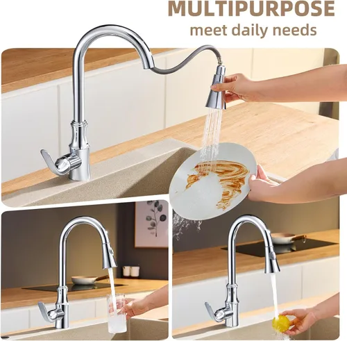 Miniatura 4 de Angle Simple Repuesto de rociador para fregadero de cocina, rosca tipo G de 1/2 o 13/16 pulgadas, probado según NSF/ANSI/CAN 61 y 372, accesorio