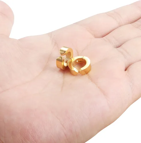 Miniatura 5 de Jstyle Aretes de acero inoxidable para hombre y mujer, hipoalergénicos