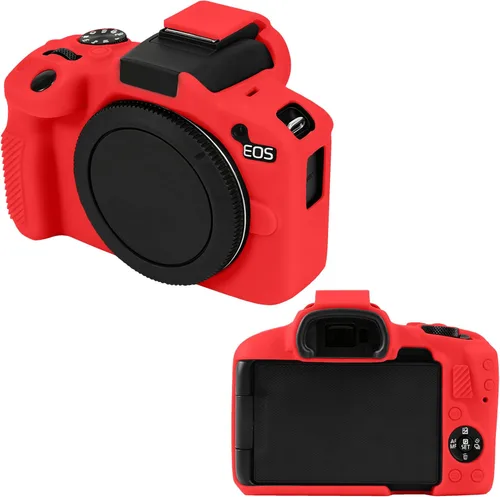 Miniatura 10 de Leayjeen Funda protectora de silicona compatible con cámara Canon EOSR50, carcasa protectora de silicona suave para cámara R50, con cubierta