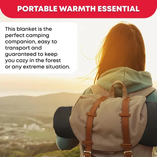 Miniatura 6 de Ever Ready First Aid - Manta de lana militar de 80% lana, cálida, lavable, perfecta para exteriores, camping, picnics, viajes, manta de emergencia