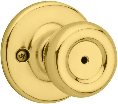 Miniatura 11 de Kwikset Tylo Pomo de Puerta Ficticio, Manija de Una Sola Cara para Armarios, Puertas Dobles Francesas y Despensa, Pomo de Puerta Interior de Latón